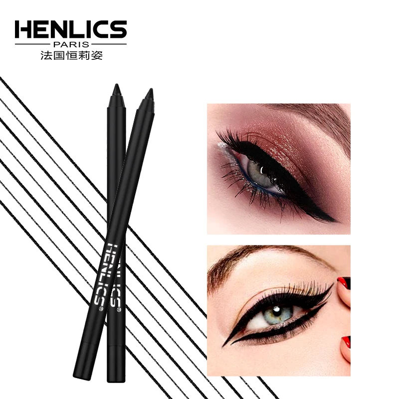 Подводка для глаз HENLICS Black Водостойкая подводка макияж косметические