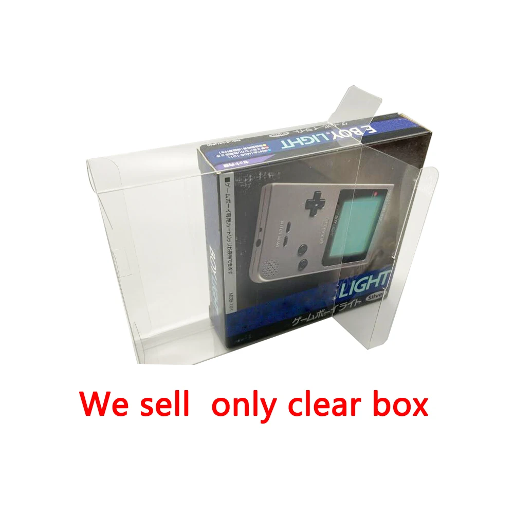

20pcs Clear transparent PET box cover For GBL for game boy light game console storage protection collection box