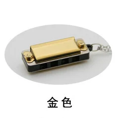 Gold 1 шт. мини губная гармоника выдувная песня маленькая игра восемь тон детские музыкальные инструменты игрушка случайный цвет - Цвет: Gold
