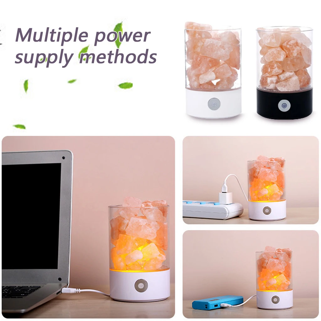 Хрустальный светильник натуральная Гималайская солевая лампа светодиодная