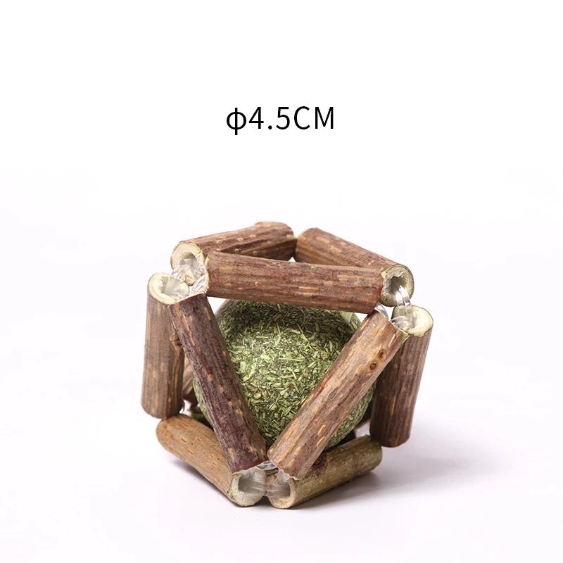 

Cat Toy Natural Matatabi Ball Organic Plant Catnip Ball For Pet Teeth Cleaning Toy Interactive Sticks with Bell Ball Pet Supply
