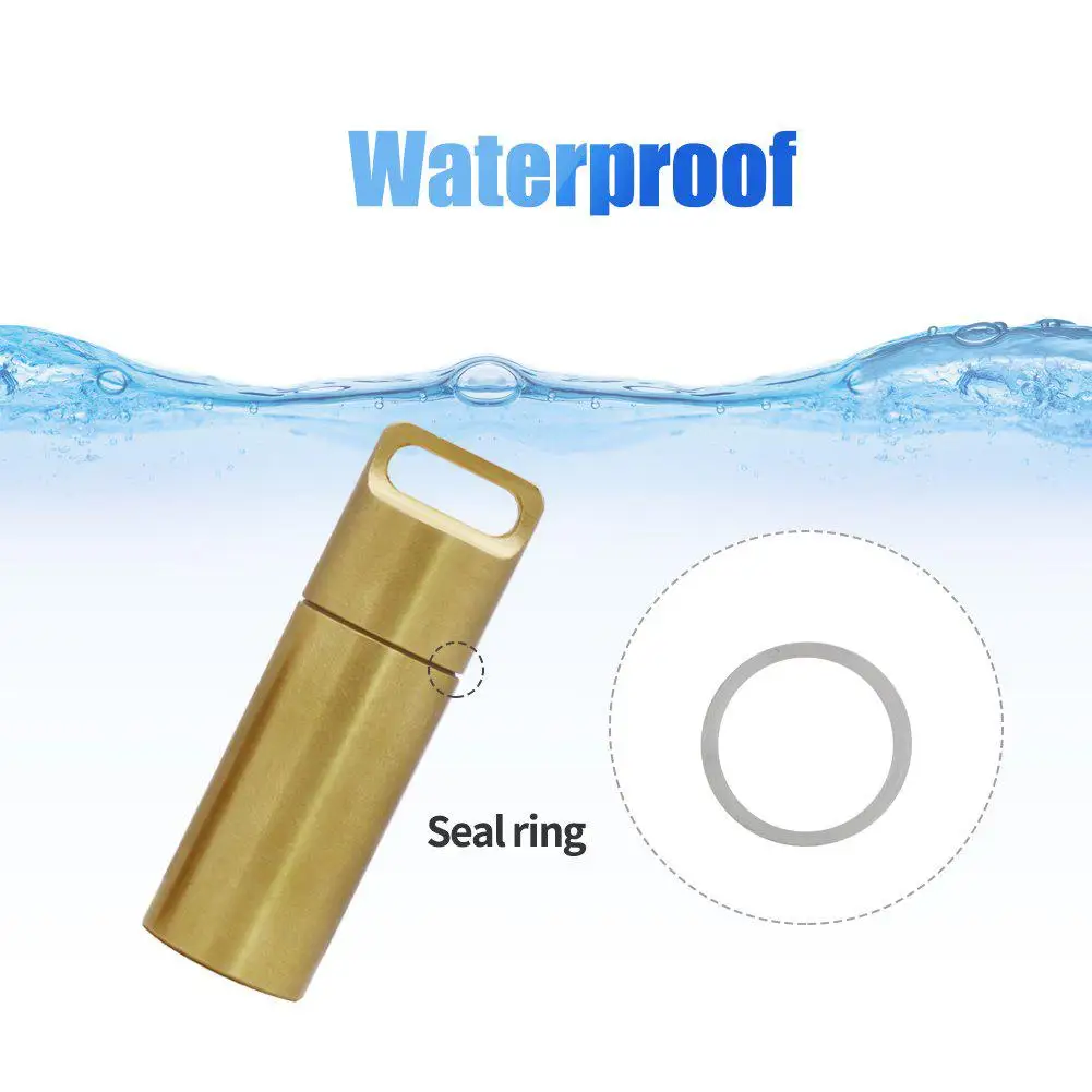 Portable Outdoors Waterproof Capsule Seal Bottle Mini Stainless Steel EDC Survival Pill Box Container Tank | Спорт и развлечения