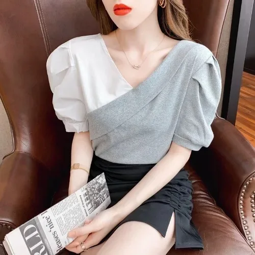 

2021 Summer Fashion T Shirt gray Women Woman Tshirt