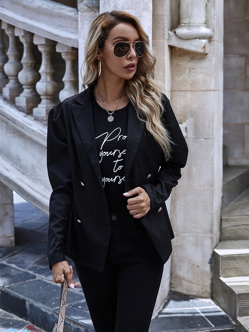 

2020 Woman Coat Autumn Winter Slim Long Sleeve Turn Down Collar Double Breasted Casual