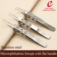 stainless steel 10 5cm dovetailed straightbend head tweezers platforms tweezers ophthalmic forceps
