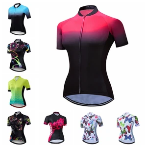 2021 Cycling Jersey Women Bike Road MTB Bicycle Shirt Pockets  Ropa Ciclismo Maillot Racing Top Mountain Summer Jackets Red Blue