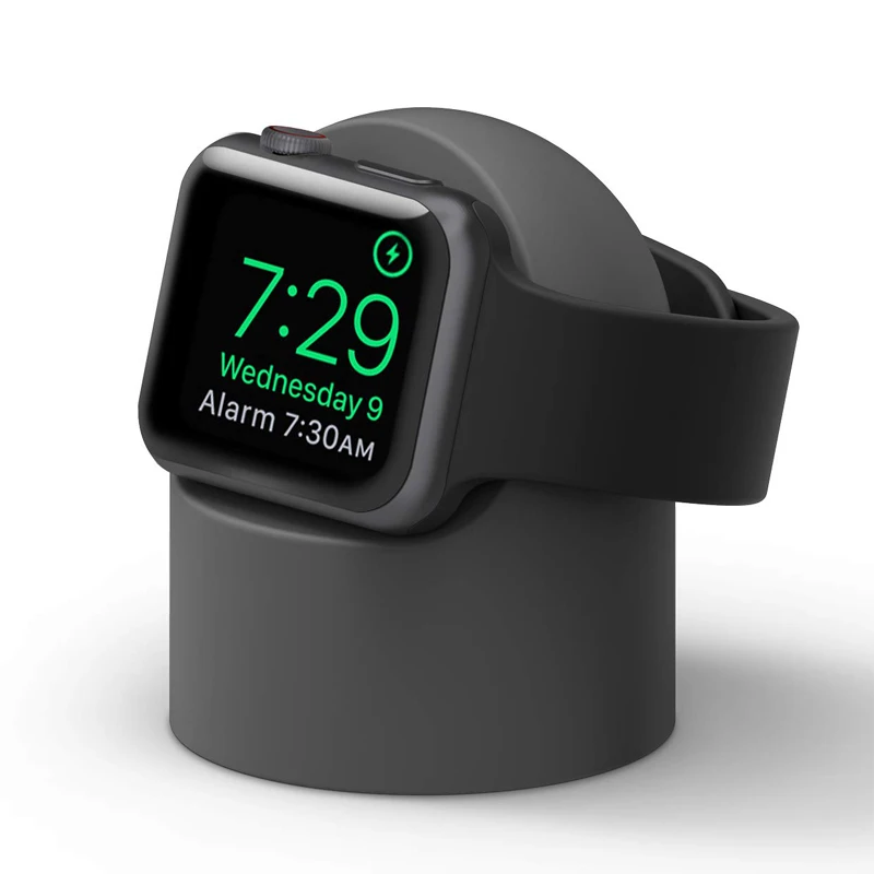 

Силиконовая док-станция для Apple Watch 5 4 3 iWatch 44 мм 42 мм 40 мм 38 мм, Силиконовый Держатель зарядного устройства, аксессуары для apple watch