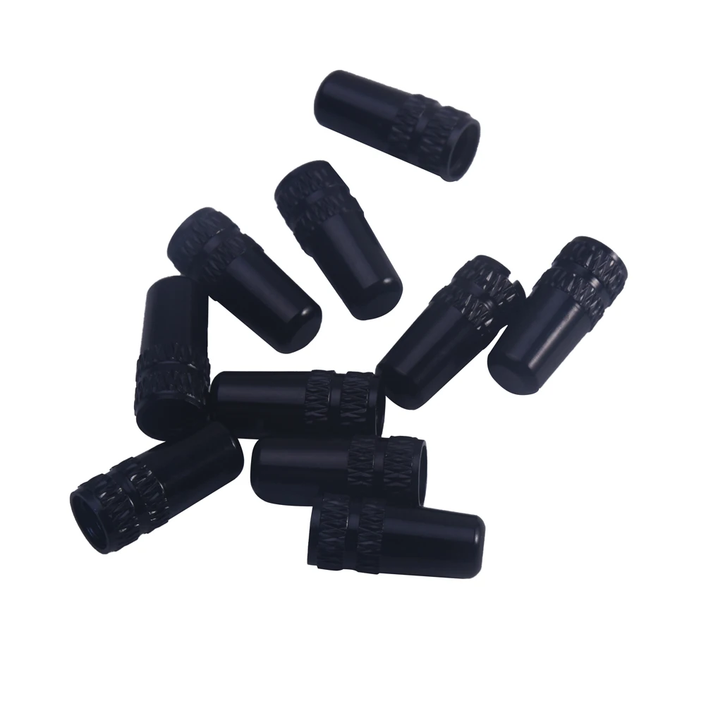 black 10 шт./лот, колпачок Presta, велосипедное фиксационное колесо с ниппелем типа Presta, обода шины, шток, Воздушная крышка s, пылезащитная крышка, Аксессуары для велосипеда# H915 - Цвет: black