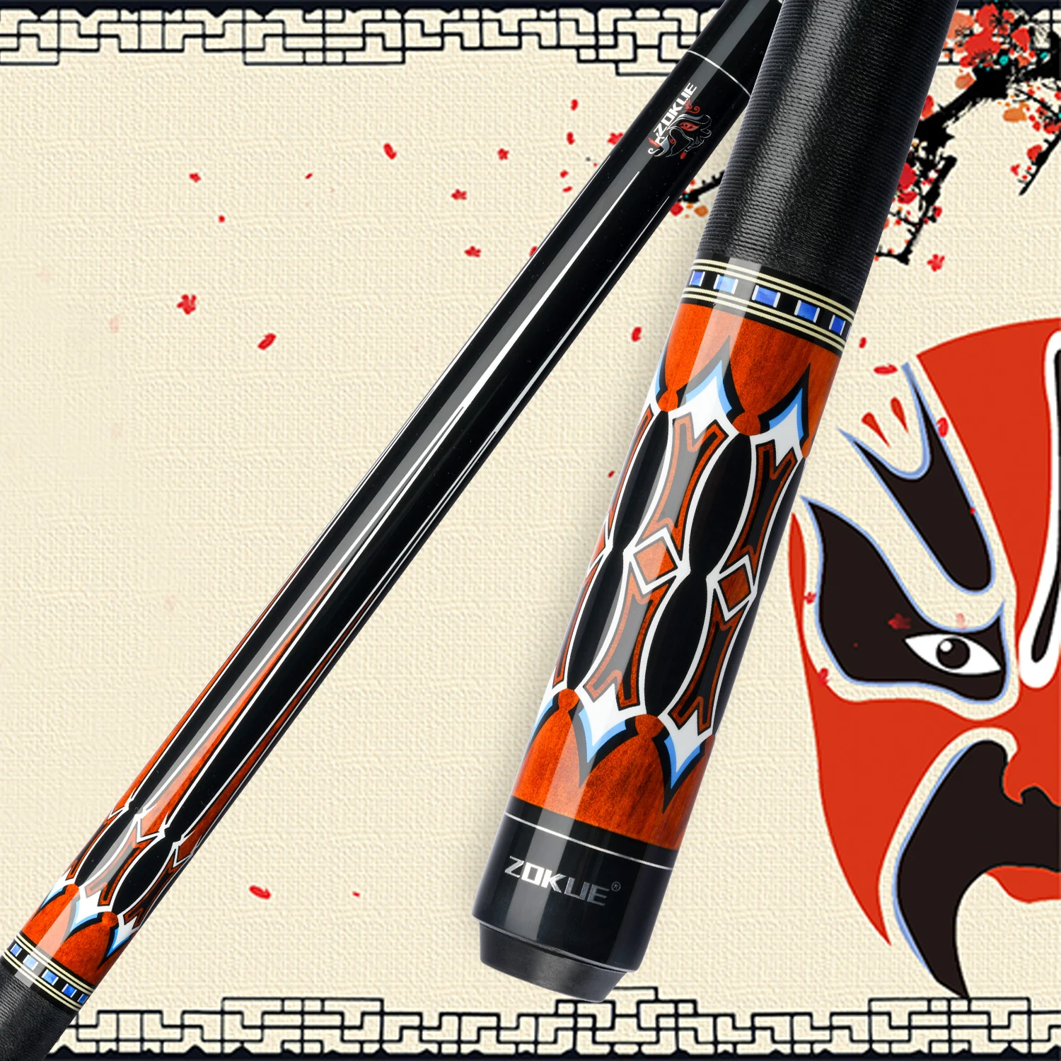 Кий для бильярда ZOKUE с радиальным штифтом из канадского клена 160 см 12 75 мм чехлом