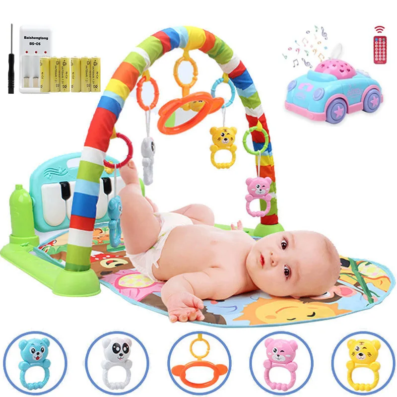 

Baby Music Rack Play Mat Piano Gym Kid Rug Puzzle Carpet Keyboard Infant Playmat Early Education Gym Crawling Game Pad Toy