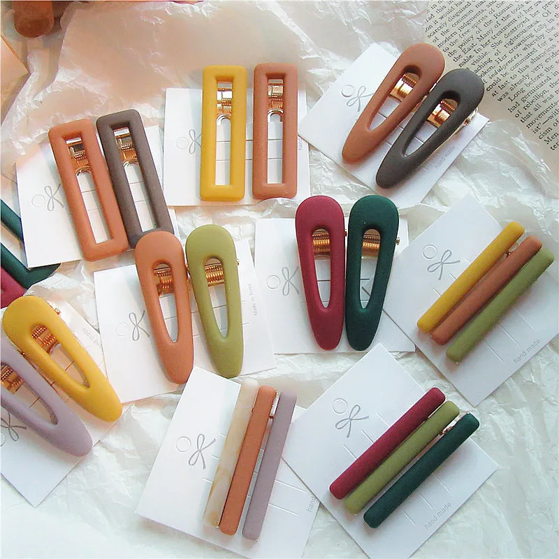 Винтажные заколки для волос Sub из смолы простые геометрические пустотелые