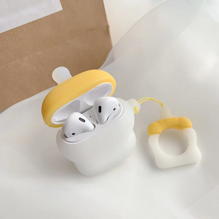 3D кожухи головных телефонов для AirPods чехол милый мультфильм бутылка молока Apple