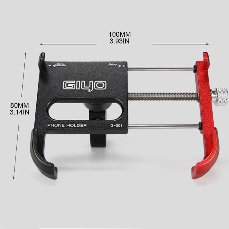 

360 Adjustable Phone Holder for Mountain Bike Aluminum Alloy Shockproof Navigation Bracket for Electric Motorcycle