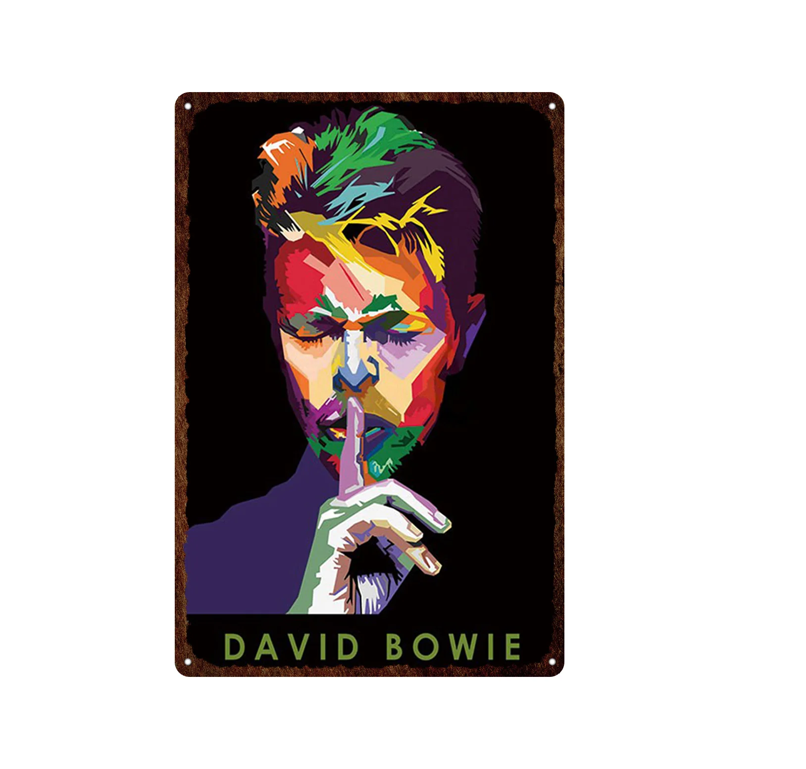 

Elvis Plate Plaque Rock Singer Portrait Tin Poster David Bowie Che Guevara Movie Star Vintage Metal Plaque Club Bar Home Decor