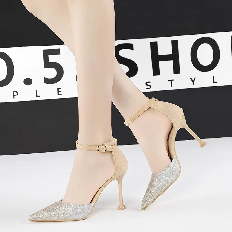 2019 новые женские роскошные босоножки на высоком каблуке 9 см свадебные