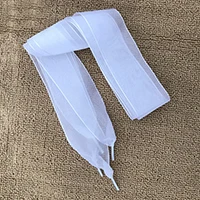 white shoelaces 4 см ширина 120 см длина Прозрачные шелковые Шнурки Кроссовки для катания на коньках шнурки из тесьмы для танцев дропшиппинг - Цвет: white shoelaces