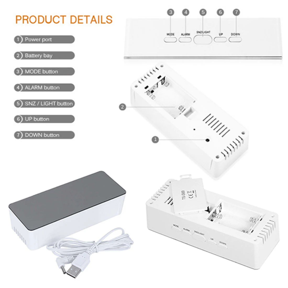 Электронные настольные часы горячая Распродажа большой светодиодный цифровой