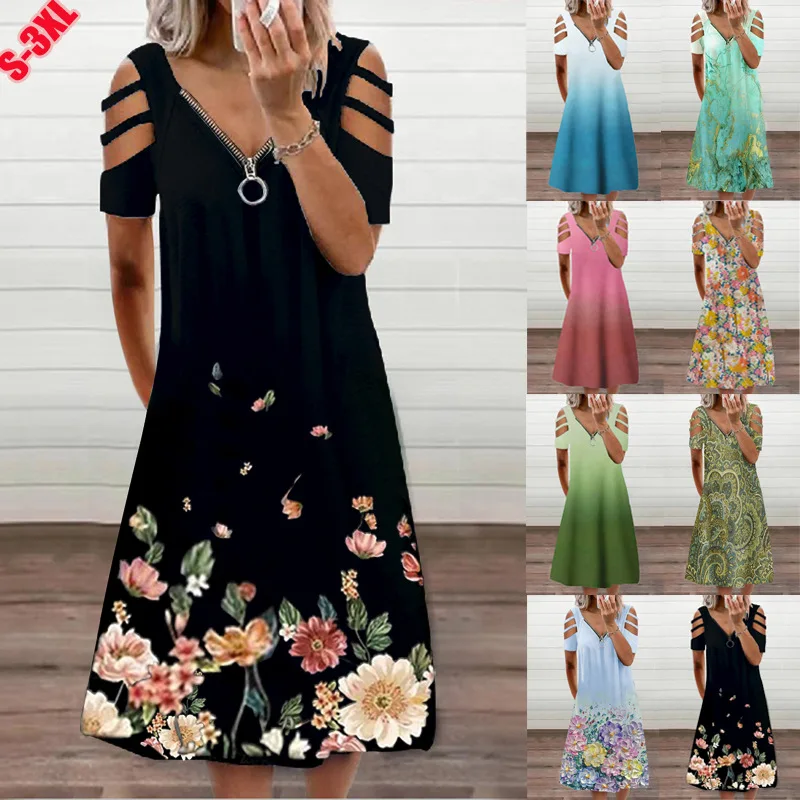 Женское свободное платье на молнии большие повседневные Элегантные платья с