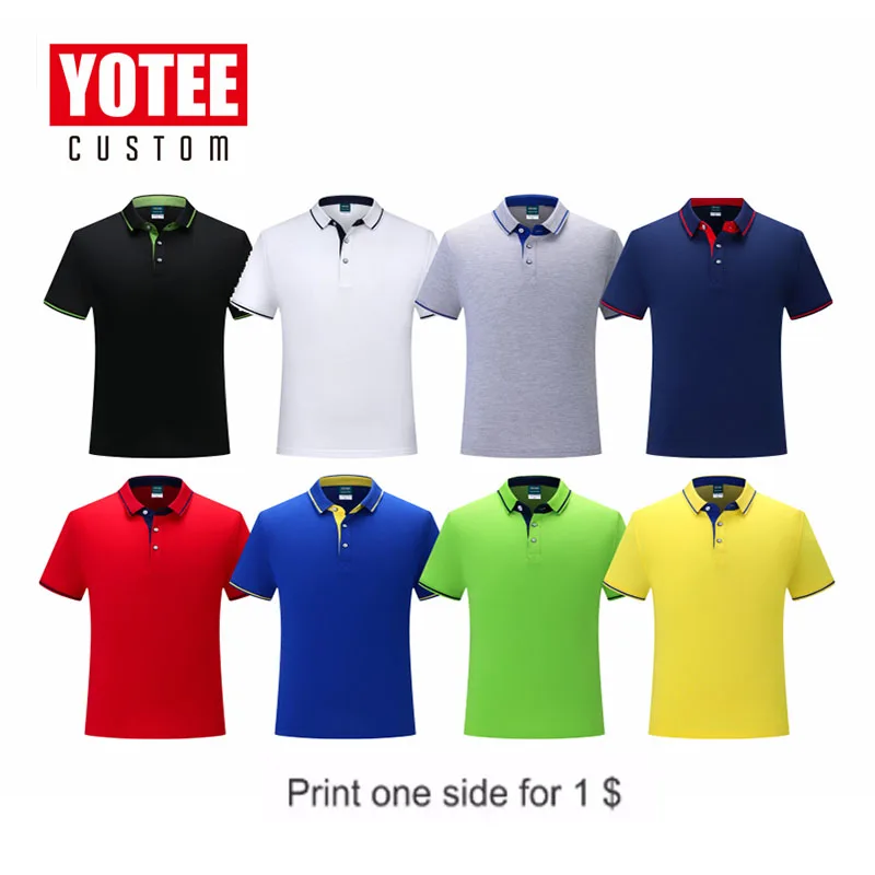 Повседневная летняя однотонная хлопковая рубашка поло YOTEE 2020 с короткими