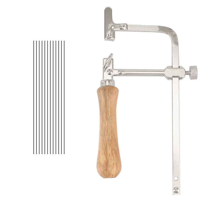 

Coping Saw Steel Frame And 12 Pcs Diameter 1Mm Wire Saw, Accurate Cutting For Wood, Metal, Plastic, Etc.