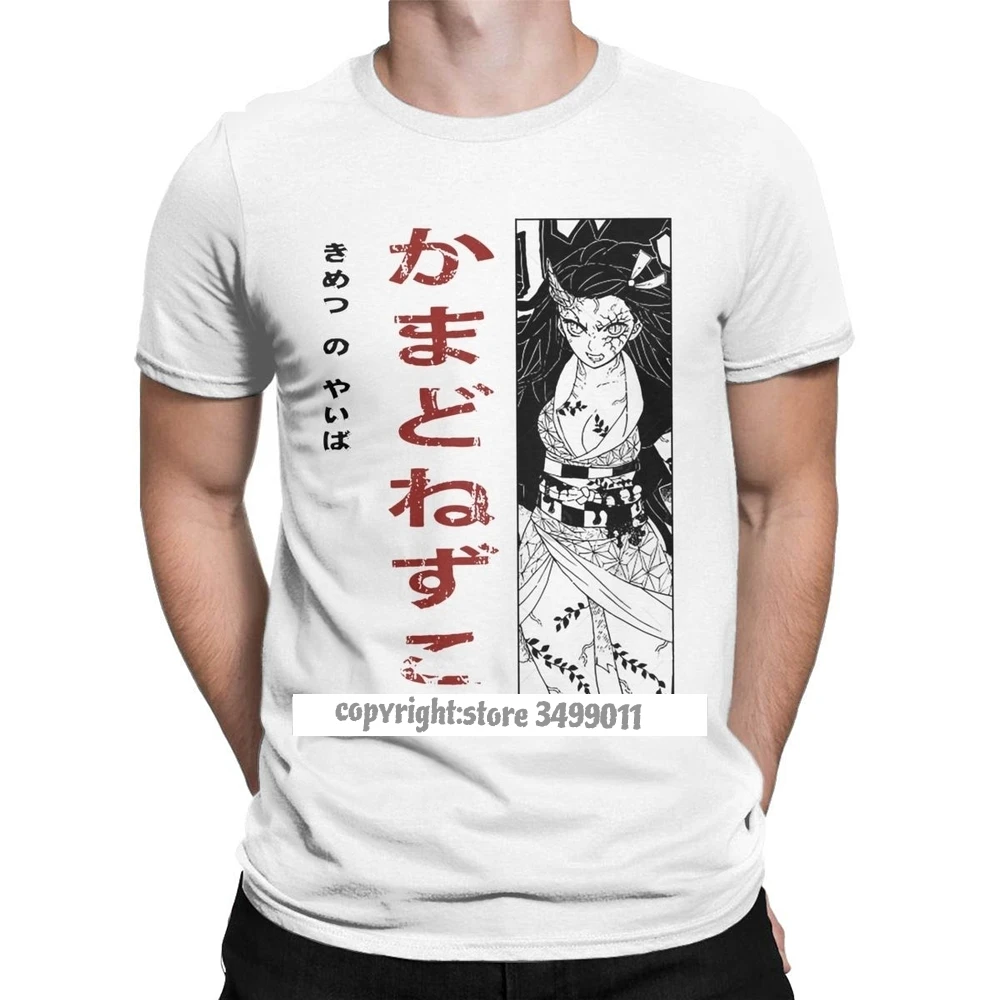 

Men Tshirts Nezuko Kimetsu No Yaiba Cotton Tee Shirt Fitness Demon Slayer Kamado Tanjirou Anime Manga Tops T Shirt Camisas