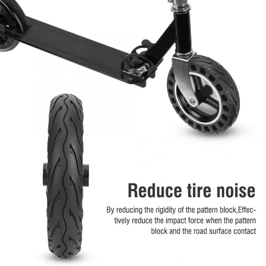 10In Electric Scooter Tyre Noise Reduction Solid Hub Symmetric Figure Rubber E-Scooter Tire Replacement Part | Спорт и развлечения