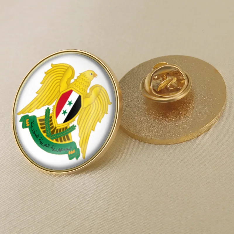 Герб Сирийской Арабской Республики карта флаг Национальная эмблема брошь значки