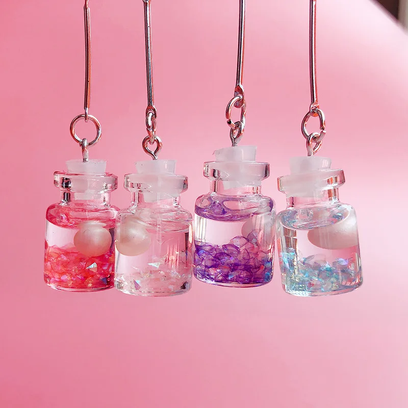 1Pcs Lovely Pretty Fruit Gel Pen Creative Quicksand Bottle Pendant Kawaii Neutral Pens for Kids Girls Gifts School Office Supply |