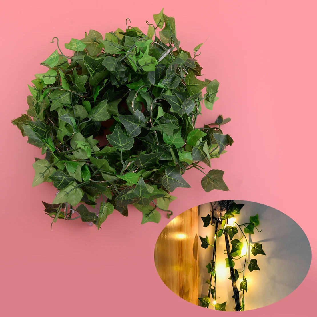 

10M Leaves Ivy Vine Maple Leaf Garland Fairy String Lights Lamp for Party Garden Decor 4.5V