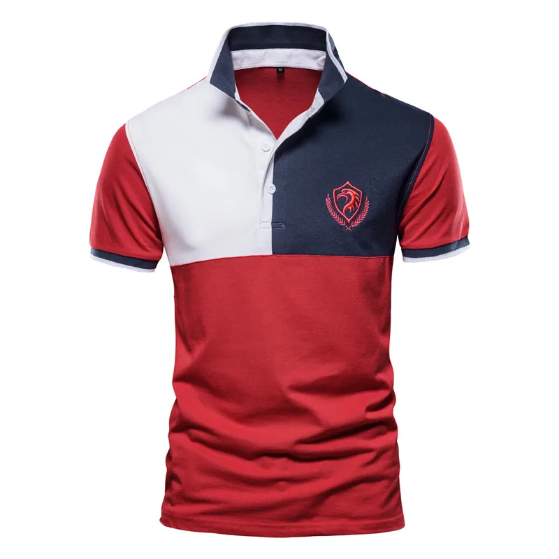

New Summer High Quality Men Polo Shirts Casual Business Social Short Sleeve Mens Shirts Stand Collar Embroidery Polo Shirt Men
