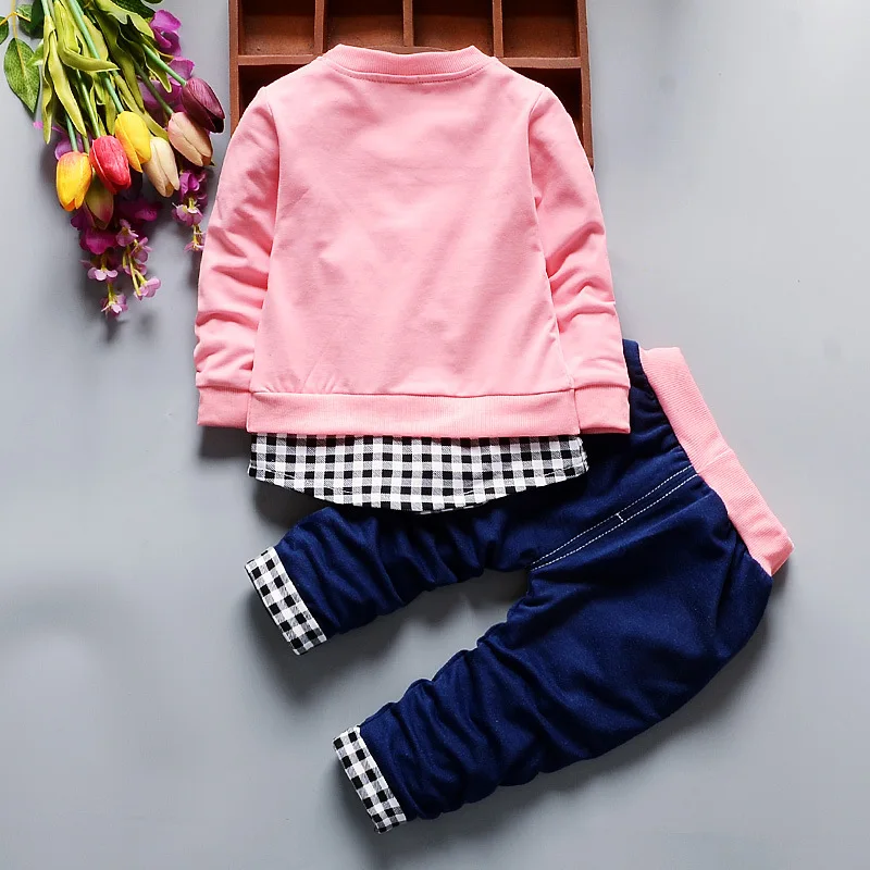 

New Spring Autumn Baby Girl Clothes Children Boys Cotton Letter T Shirt Pants 2Pcs/sets Toddler Casual Costume Kids Tracksuits