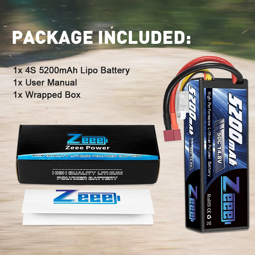 Аккумулятор Lipo Zeee 5200 мАч 14 8 в 50C для радиоуправляемой машины жесткий аккумулятор