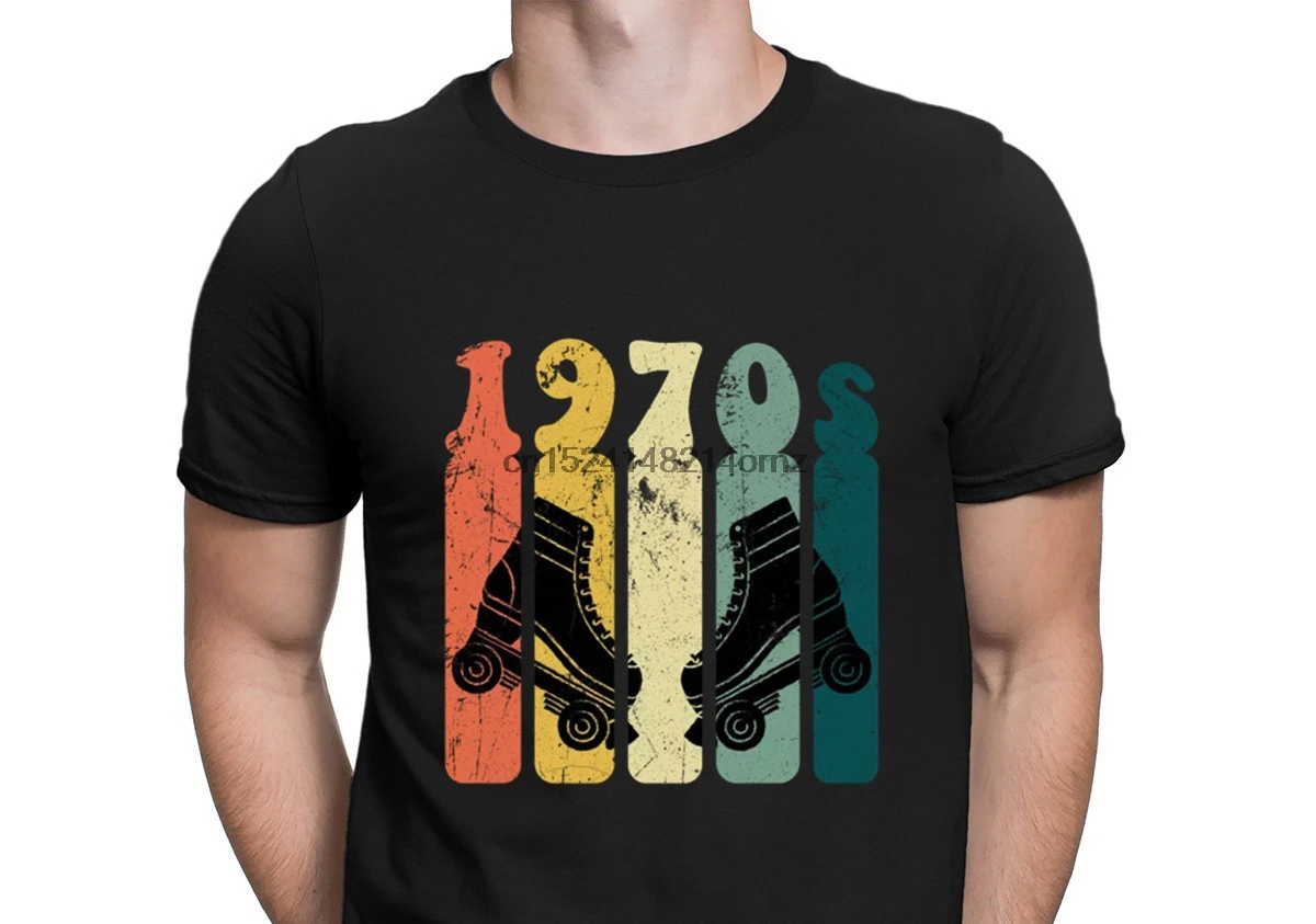 70s футболка в стиле ретро с изображением роликовых коньков дискотека Дерби