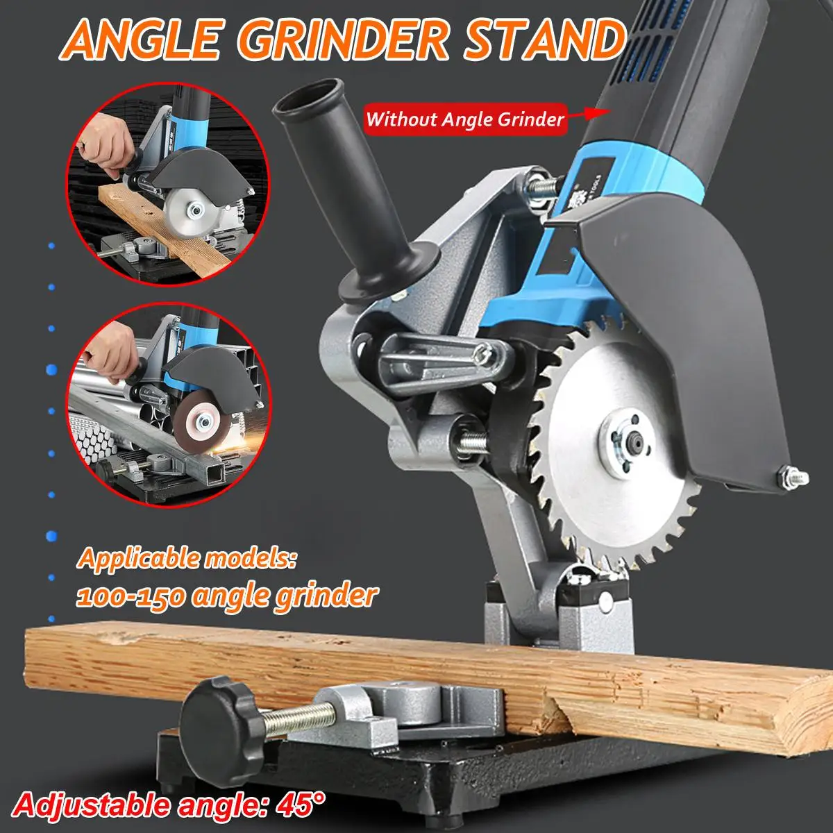 

Angle Grinder Support Fixed Bracket Polishing Machine Modified Cutting Machine Saw Rod Stand for 100mm 125mm Angle Grinder
