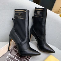 v vl womens shoes 2020 winter new leather ankle boots british style thick heel zipper temperament professional fashion boots