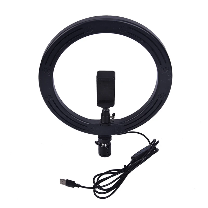 

Photography LED Selfie Ring Light 16/26cm three-speed Stepless Lighting Dimmable With Cradle Head For Makeup Video Live Studio