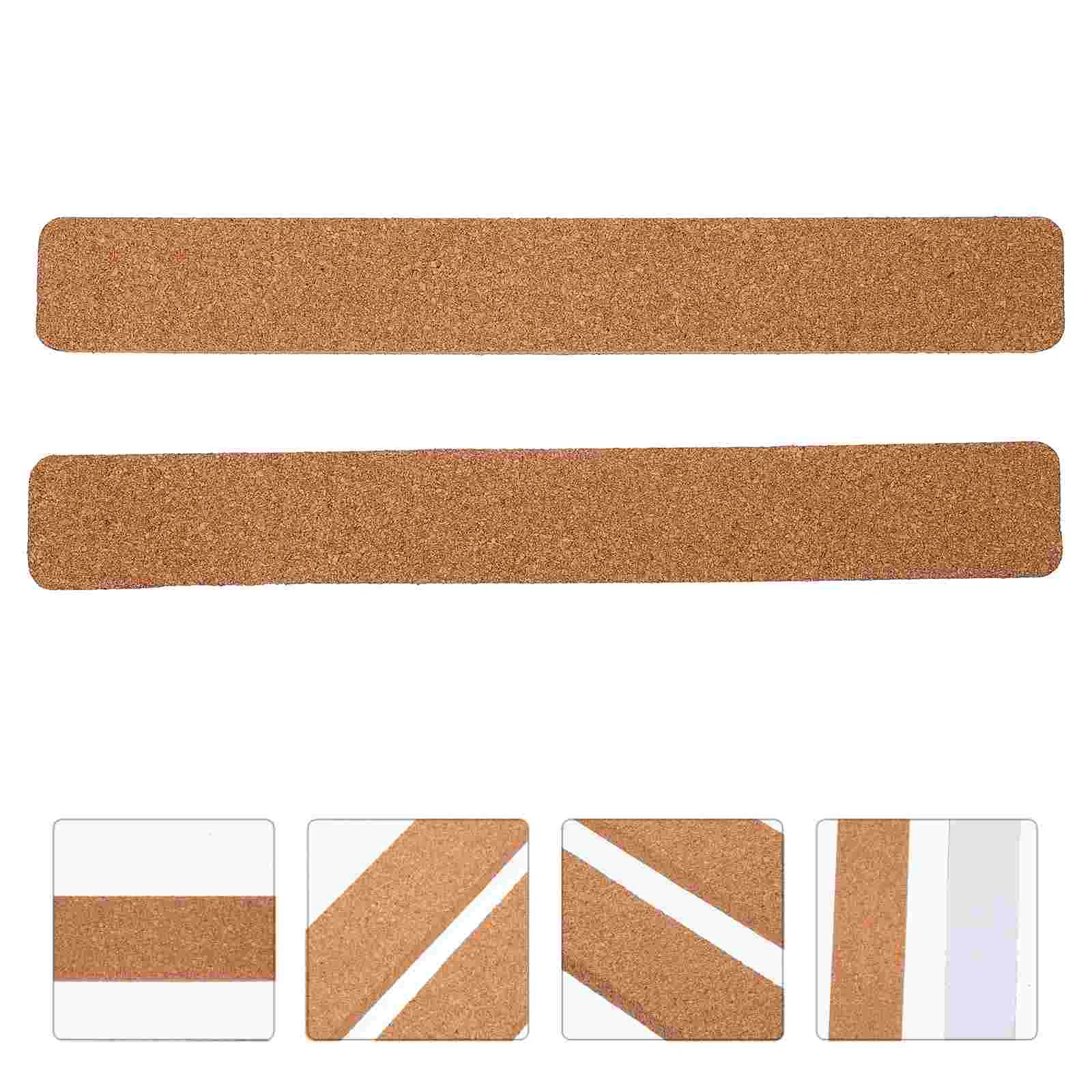 

2pcs Self-Adhesive Cork Message Strips Cork Bulletin Strips for Office Home