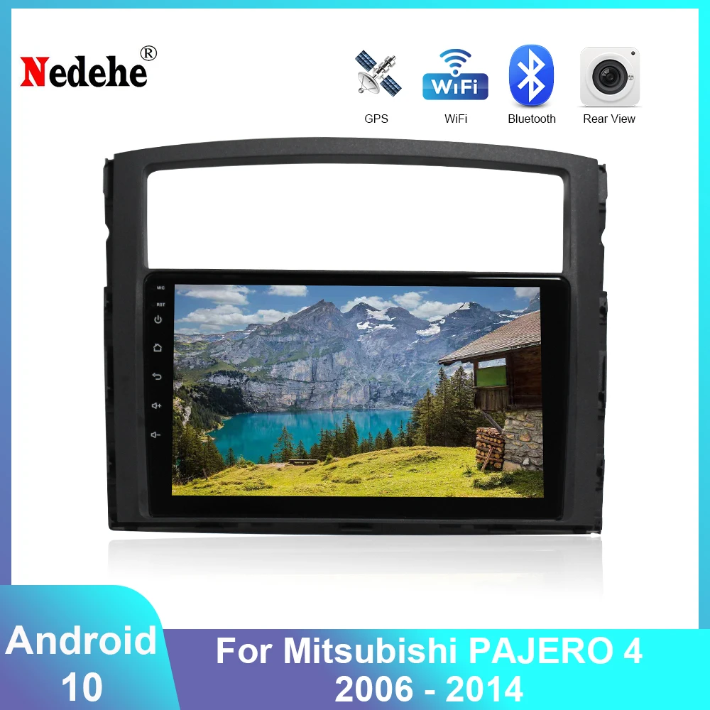 

Автомагнитола 2 Din с четырехъядерным процессором, Android 10, радио, стерео, видеоплеером для Mitsubishi Pajero 2006 -2014, навигацией, Bluetooth, Wi-Fi