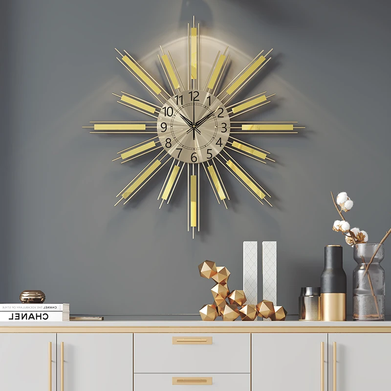 

Silent Wall Clock Electronic Living Room Iron Silent Movement Wall Clock Children Nordic Relogio De Parede Home Decoration