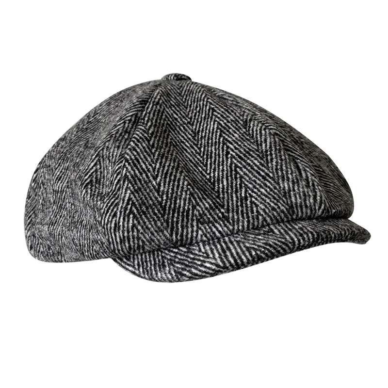 

Men's Newsboy Hat Retro Herringbone Octagonal Hat Ladies Beret Gatsby Flat Top Hat Elegant, Razor Party Shelby Same Style