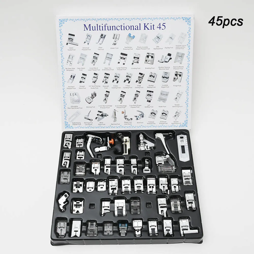Швейная машина для ног Costura пресс er Feet Maquina De Coser Janome Швейные Calcador Singer Brother 11/32/35/42/45/48/52/62 шт