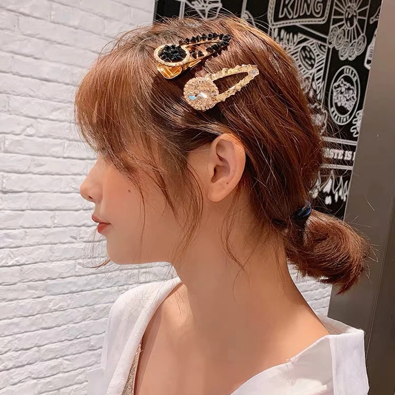 Горячая Блеск Стразы заколки для волос Изысканная заколка с кристаллами женщин