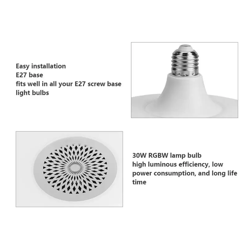 

Bluetooth Music Light Remote Control Intelligent Colorful Audio Lights RGB Colorful Lighting Smart Lamp Bulb Atmosphere Lamp