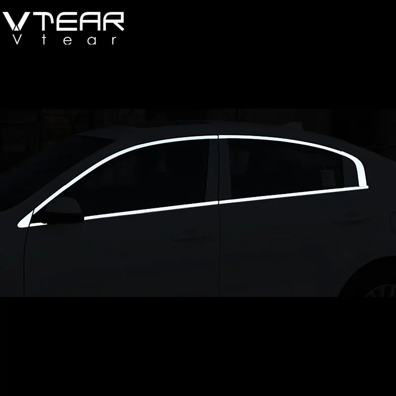 

Vtear для Kia Rio 4, аксессуары, накладка на окно автомобиля, хромированная Стайлинг, пластина, внешние детали для стайлинга автомобиля 2017-2019