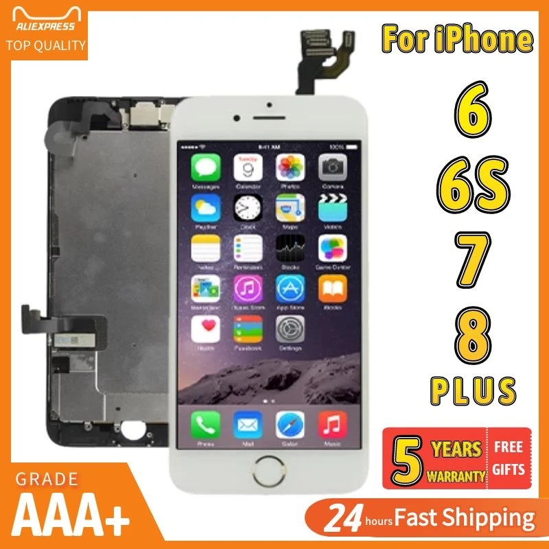 

LCD Screen For iPhone 6 6S 7 8 Plus Full Set Display Touch Digitizer Complete Assembly Replacement For iPhone 6P 6SP 7P 8P LCD