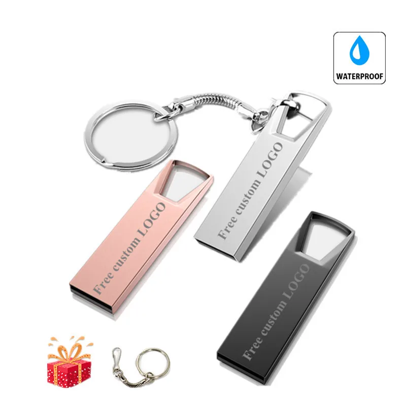 

Metal USB Flash Drive 64GB Pendrive 32GB Pen Drive 16GB Flash Disk Memory Stick 128GB Mini Cle Usb 2.0 Free Custom Logo Gift Key