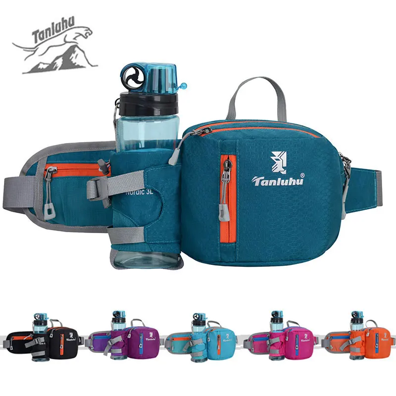 Running Bag Waist Belt Pack Outdoor Marathon Gym Sport Fitness Water Bottle Pouch Waist Pack Riding Cycling Phone Pocket  X455D