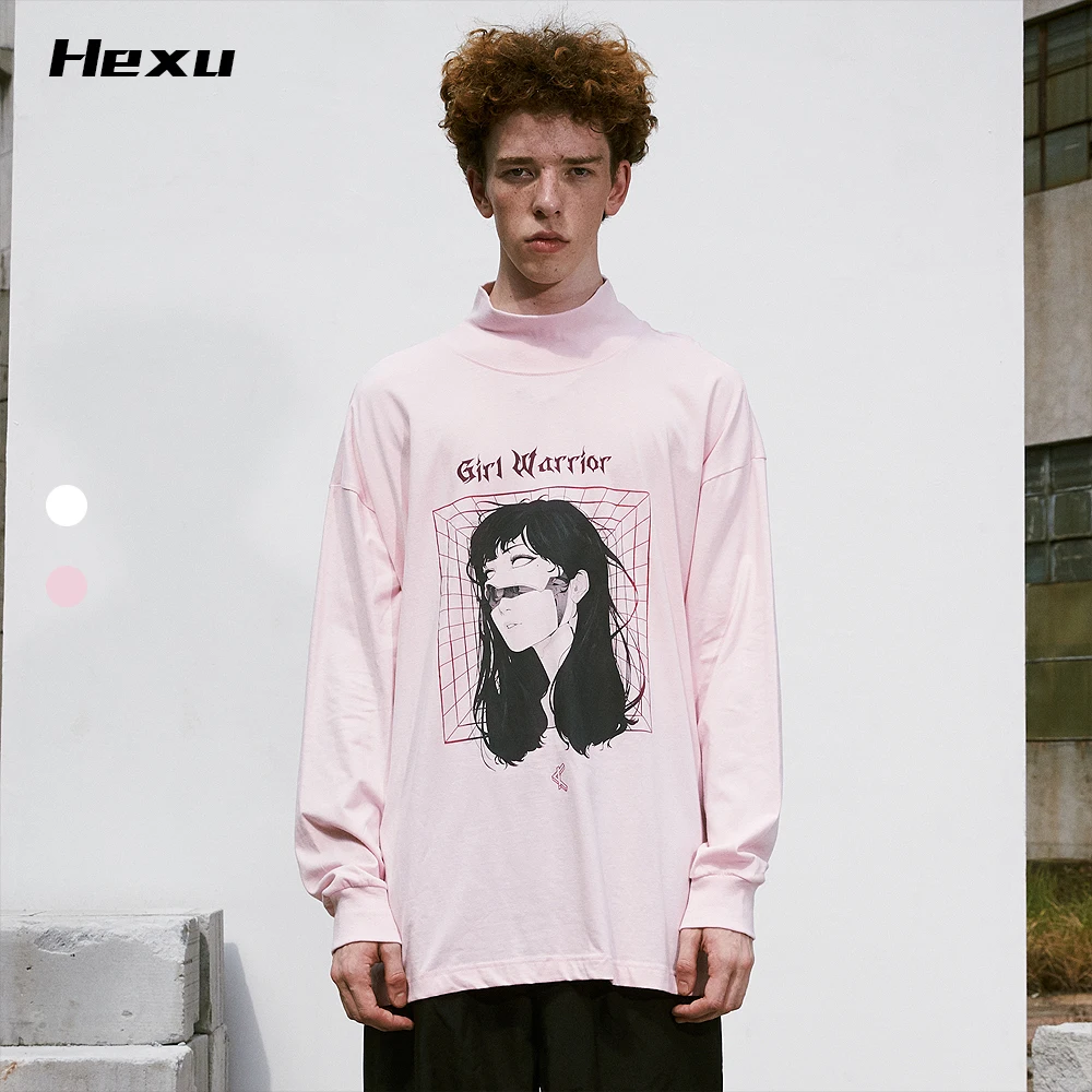 

Футболка мужская хлопковая с длинным рукавом и принтом в стиле аниме