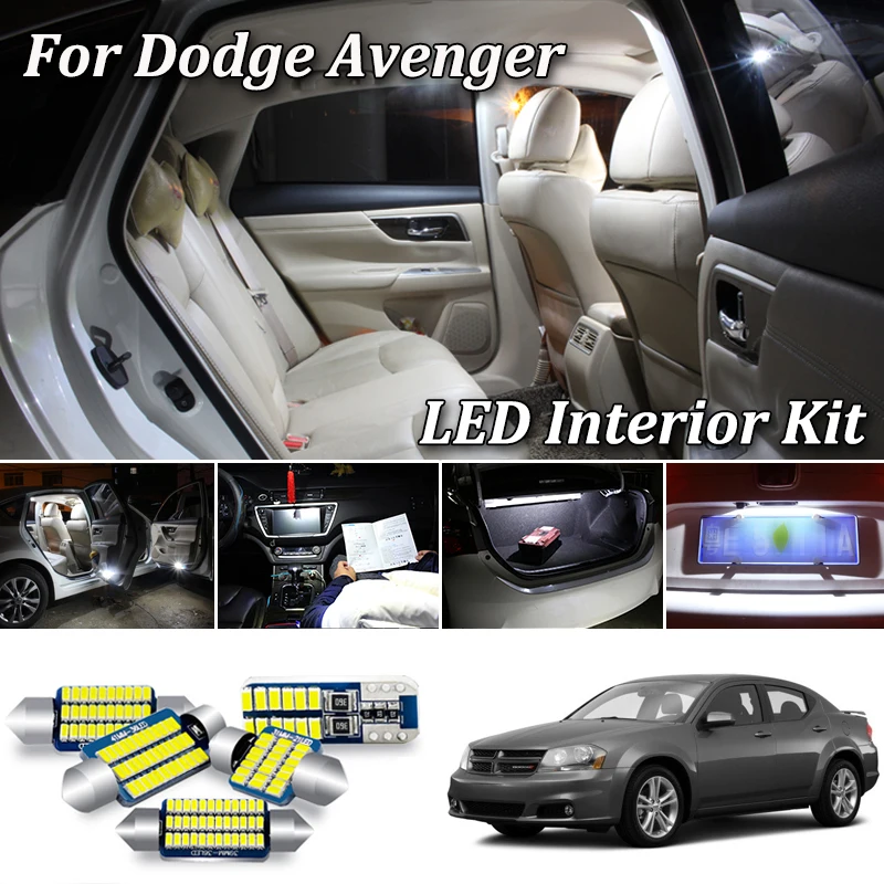 100% белый Canbus для Dodge Avenger led внутренняя Карта Купол багажник номерной знак