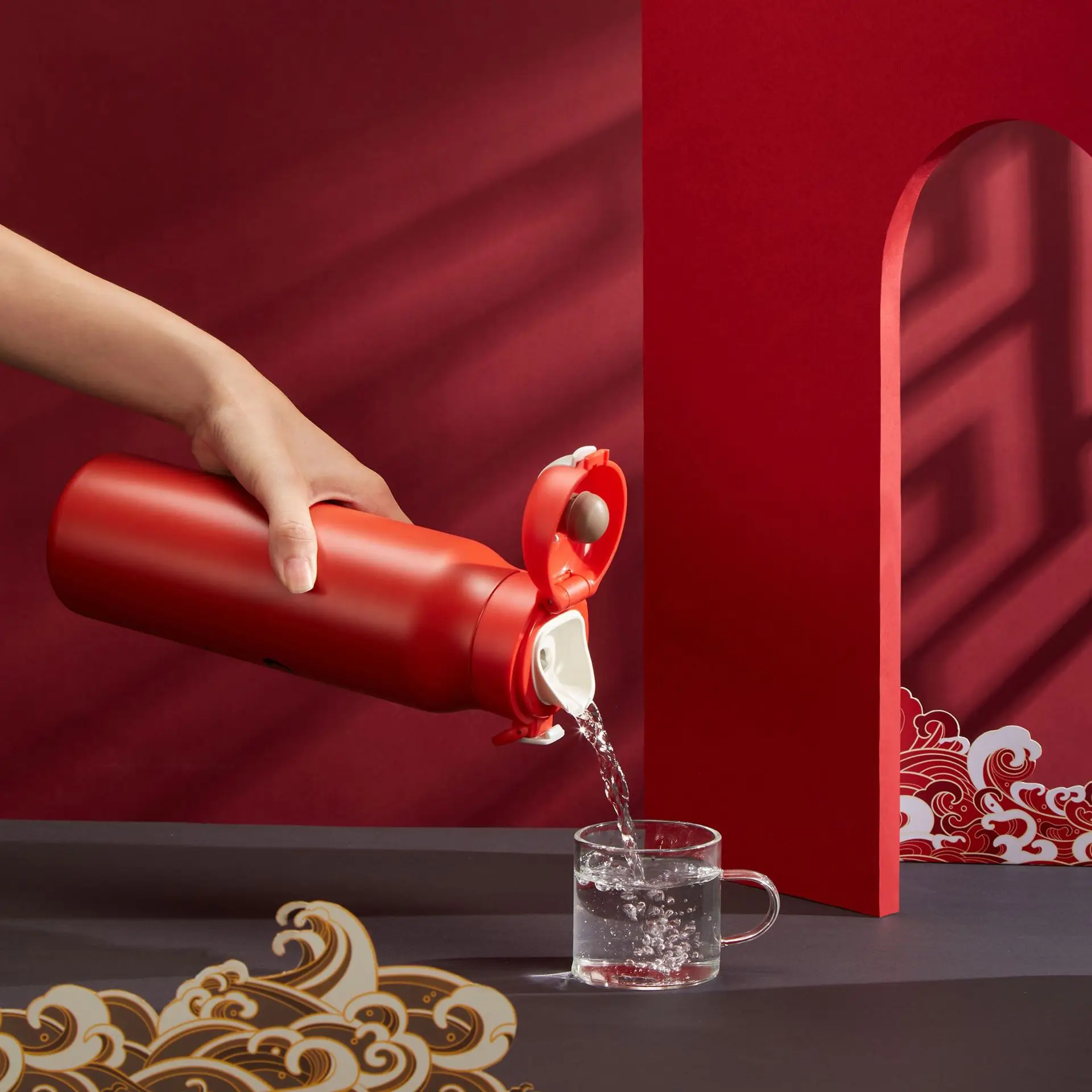 Термос в китайском стиле кружка национальном для мужчин и женщин креативная